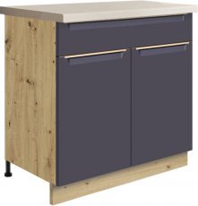 Unteres zweitüriges Element Glamour Gla 6D 80 - blau