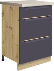 Unteres Element mit Schubladen Glamour Gla 9D 50 - blau