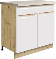 Unteres zweitüriges Element Glamour Gla 6D 80 - weiß
