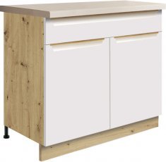 Unteres zweitüriges Element Glamour Gla 7D 90 - weiß