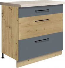 Element mit Schubladen Infinity 22D 80 - grau