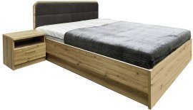 Bett Canada CA-1A - 160x200 cm - Eiche Artisan/Grafit