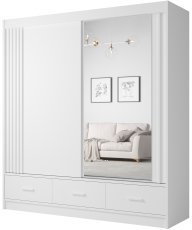 Kleiderschrank mit Schiebetüren Canada CA-21-20 - 200 cm - weiß