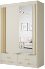 Kleiderschrank mit Schiebetüren Canada CA-35-15 - 150 cm - Kaschmir/Gold