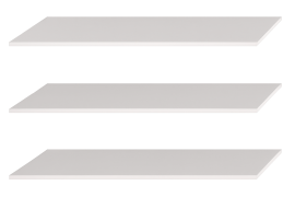 Set aus drei zusätzlichen Einlegeböden für Schränke Canada 200 cm - weiß