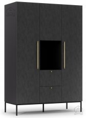 Schrank Lanzzi - Schwarz matt/Schwarz matt