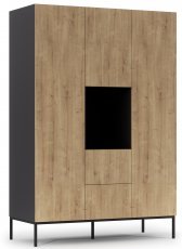 Schrank Lanzzi - Schwarz matt/Schwarz matt