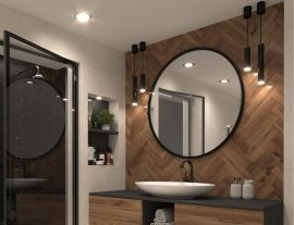 Spiegel Grace 100 cm - schwarz