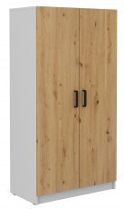 Schrank mit Kleiderstangen Malta - Eiche Artisan/hellgrau 108 AR/LG2F
