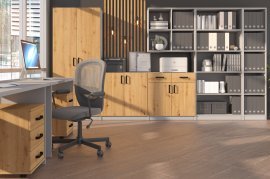 Schrank Malta - Eiche Artisan/hellgrau 112 AR/LG 2F