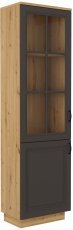 Vitrina Flawia - Eiche Artisan/Grafit 60 cm GRAR 60 2D