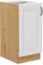 Unteres Element Stilo - weiß/Artisan Eiche - 40 cm D 1F BB