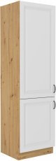 Hoher Schrank Stilo - Weiß/Artisan Eiche - 60 cm LO-210 2F