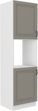 Hoher Schrank für Einbaubackofen Stilo - сlaygrey/weiß - 60 cm DP-210 2F