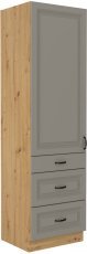 Hochschrank Stilo - сlaygrey/Artisan Eiche - 60 cm DKS-210 3S 1F