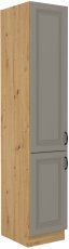 Hoher Schrank für Einbaubackofen Stilo - сlaygrey/Artisan Eiche - 40 cm DK 210 2F