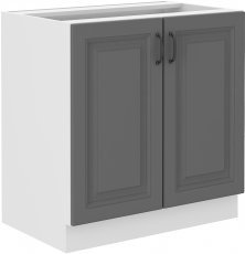 Unteres Element Stilo - dustgrey/weiß - 80 cm D 2F BB