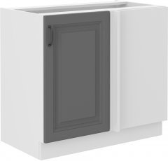 Unteres Eckelement Stilo - dustgrey/weiß - 105 cm ND 1F BB