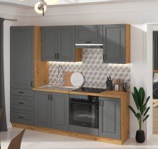 Stolarz Lempert - Oberelement Stilo - staubgrau/artisan Eiche - 50 cm NAGU-36 1F
