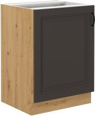 Unteres Eckelement Stilo - grau/artisan Eiche - 60 cm D 1F BB