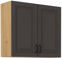 Oberelement Stilo - grau/Artisan Eiche - 80 cm G-72 2F