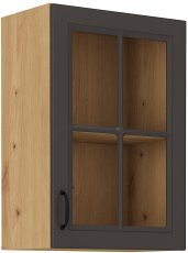 Obere Vitrine Stilo - grau/Artisan Eiche - 40 cm GS-72 1F