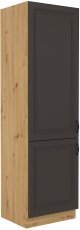 Hoher Schrank für Einbaubackofen Stilo - grau/Artisan Eiche - 60 cm DK-210 2F
