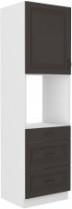 Hohe Einheit für Einbaubackofen Stilo - grau/weiß - 60 cm DPS-210 3S 1F