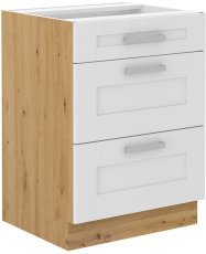 Unteres Element Luna - weiß/Artisan Eiche - 60 cm D 3S BB