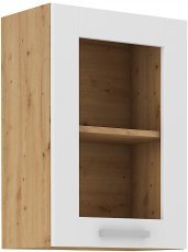 Obere Vitrine Luna - Weiß/Artisan Eiche - 40 cm GS-72 1F