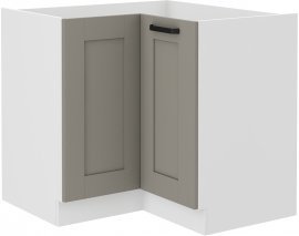 Unteres Eckelement Luna - claygrey/weiß - 90x90 cm ND 2F BB