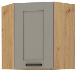 Oberes Eckelement Luna - claygrey/artisan Eiche - 60x60 cm GN-72 (45°) 1F