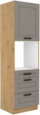 Hohelement für Einbaubackofen Luna - claygrey/artisan Eiche - 60 cm DPS-210 3S 1F