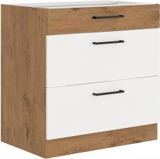 Unteres Element Vigo - Weißer Hochglanz - 80 cm D 3S BB