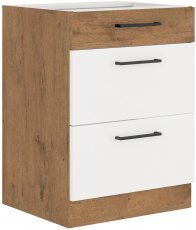 Untere Einheit Vigo - Weißer Hochglanz - 60 cm D 3S BB