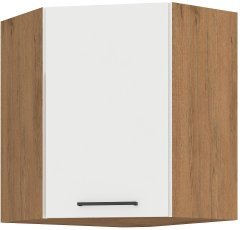 Oberes Eckelement Vigo - Weißer Hochglanz - 60x60 cm GN-72 (45°) 1F
