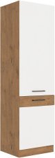 Hoher Schrank für Einbaubackofen Vigo - Weißer Hochglanz - 60 cm LO-210 2F
