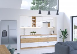 Küche Artisan - weiß - 270 cm - Set 1
