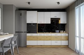 Küche Artisan 240 cm - weiß - Set 3