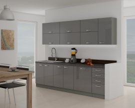 Küche Grey 260 cm - 4 Set