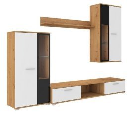 TV-Regal Salsa WHAR01 - Weiß/Eiche Artisan