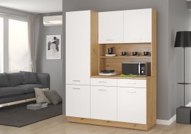 Küche Maria New - Weiß/Eiche Artisan