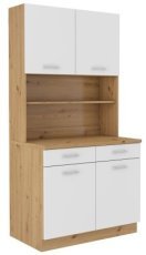 Küchenblock Maria New - Weiß/Eiche Artisan