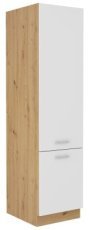 Hoher Schrank Maria New - weiß/Eichenholz Artisan - HSG 50/190 ZPW