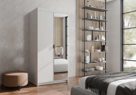 Kleiderschrank Elena WH02 mit Spiegel - weiß