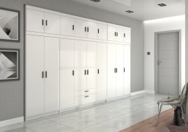 Modularer Kleiderschrank Elena - weiß - 5 Elemente