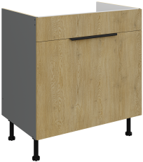 Unterschrank Cremona - Eiche/Anthrazit - 80 ZL 1S BB