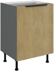 Unterschrank Cremona - Eiche/Anthrazit - 60 D 1F BB