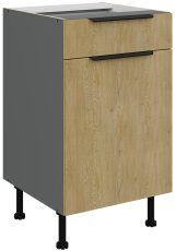 Unterschrank Cremona - Eiche/Anthrazit - 50 D 1F 1S BB