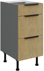 Unterschrank Cremona - Eiche/Anthrazit - 40 D 3S BB